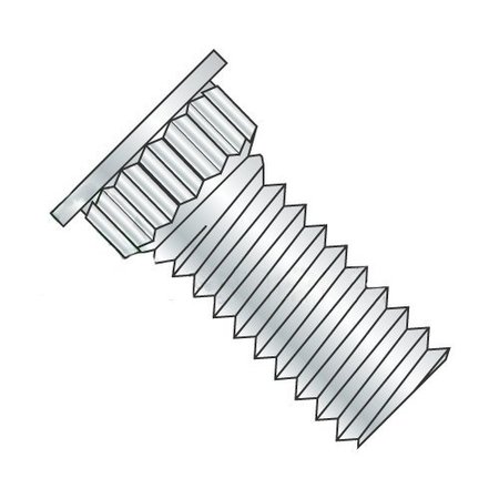 NEWPORT FASTENERS Clinch Stud, #4-40, 3/8", Broaching, Phosphor Bronze, Electro-Tin Finish, 5000 PK 589633